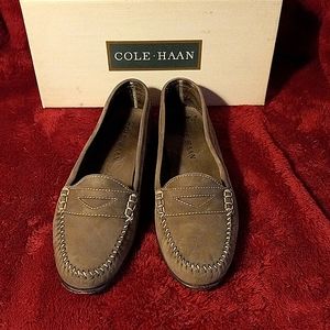 Cole Haan olive suede loafer. Made in Italy.